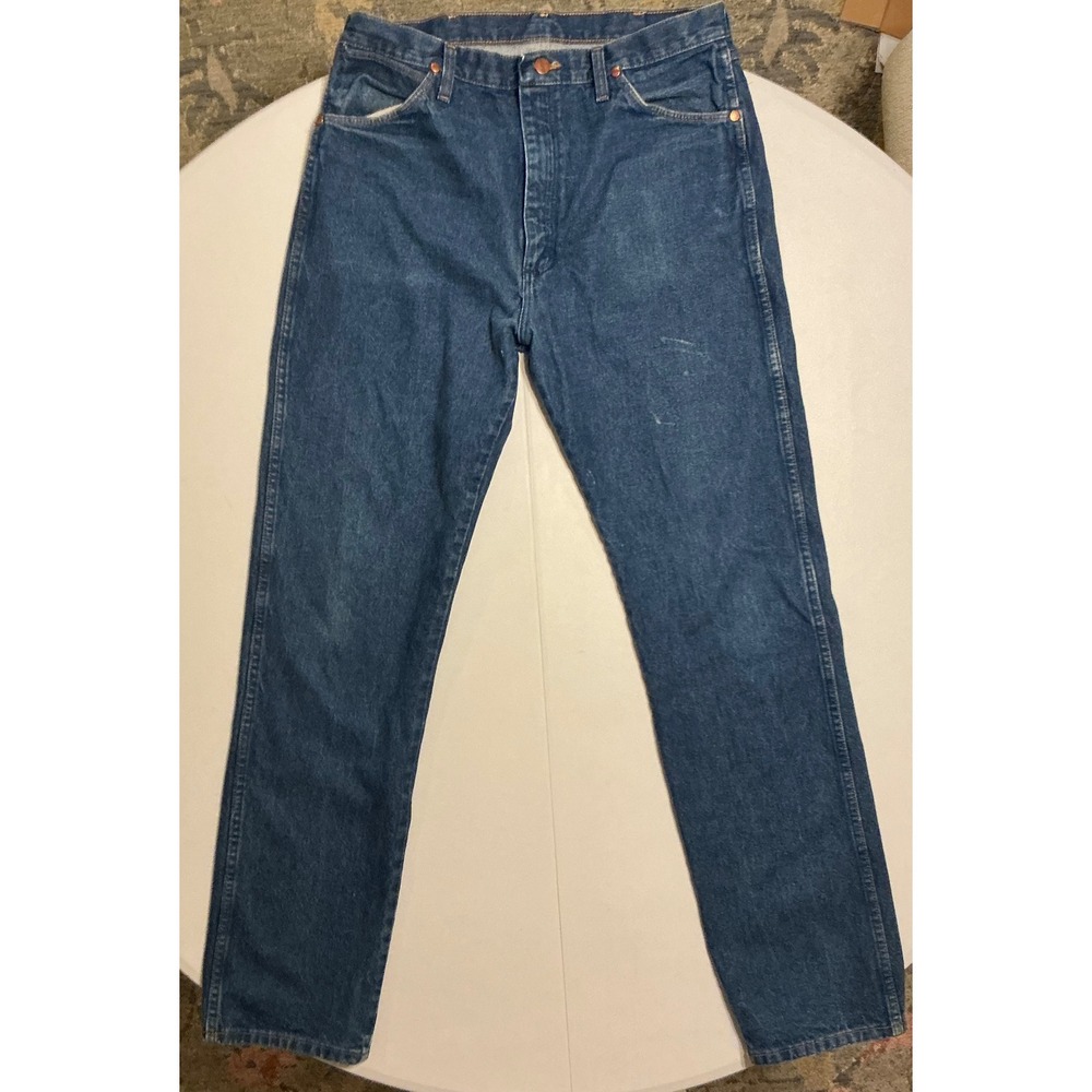 Wrangler 13MWZPW Cowboy Cut Mens Jeans Blue Fits 34x34 Original Fit Straight